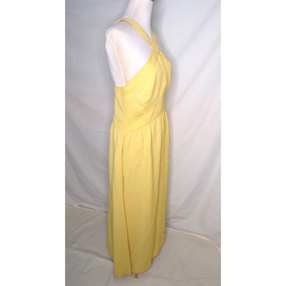🆕REISS Orla Halter Midi Dress Yellow 10 - Picture 12 of 15